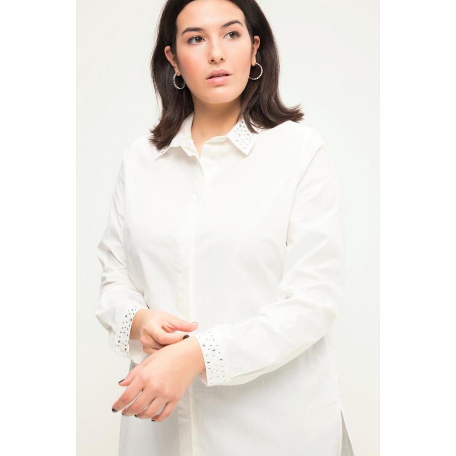 Studio Untold Loose Fit Ziernieten Langarm Hemd  