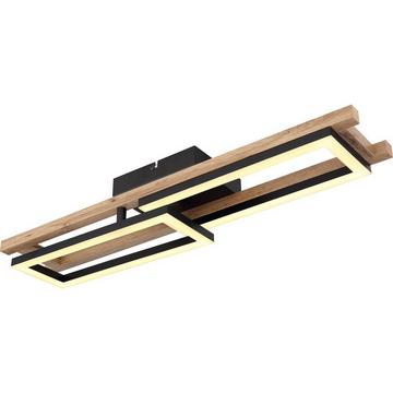 Plafonnier Illa métal noir mat LED 69x37x11