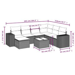 VidaXL Garten sofagarnitur poly-rattan  