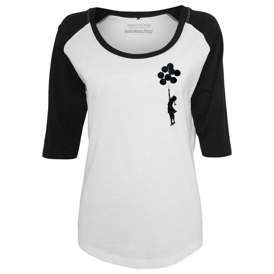URBAN CLASSICS Banksy Girl with Balloon T-Shirt Raglan  