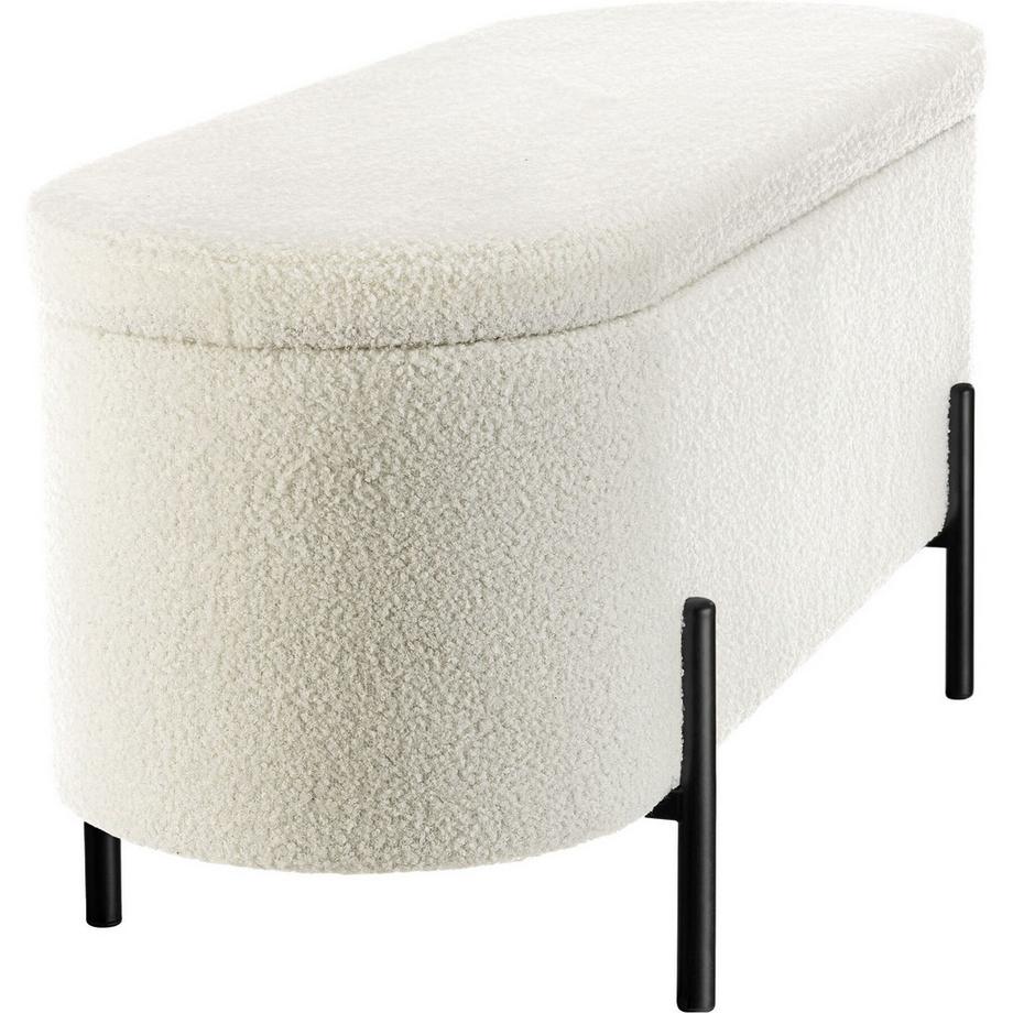 Tectake Banc LANJA en tissu bouclé  