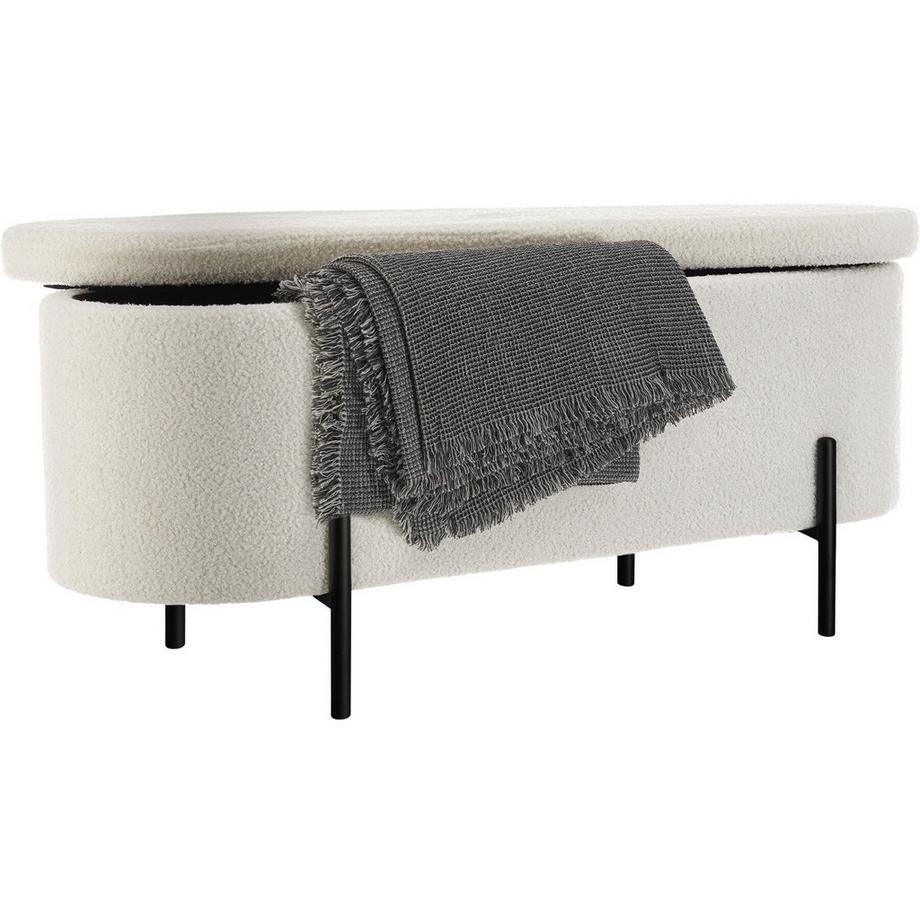 Tectake Banc LANJA en tissu bouclé  
