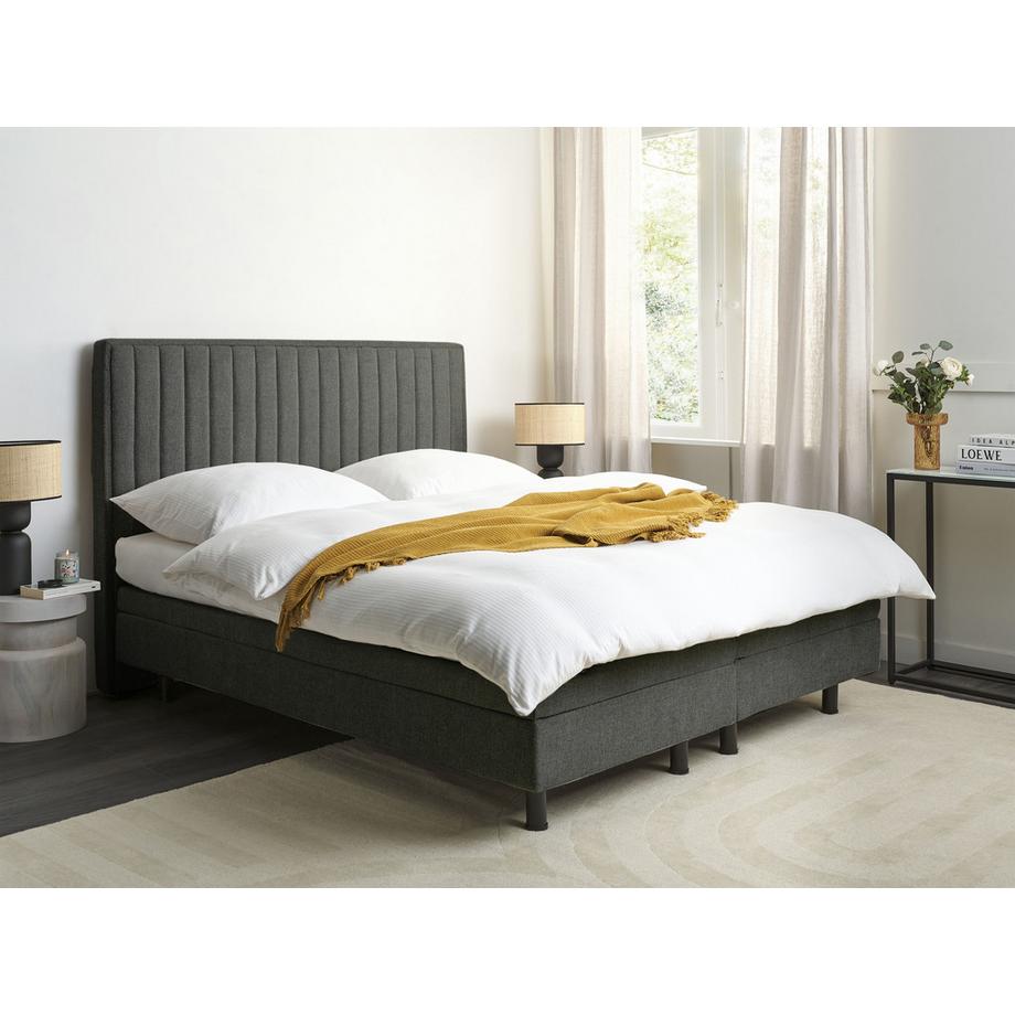 Beliani Letto regolabile en Tessuto Scandinavo DUKE II  