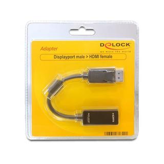 DeLock  DeLOCK 61849 Videokabel-Adapter 0,125 m DisplayPort HDMI Typ A (Standard) Schwarz 