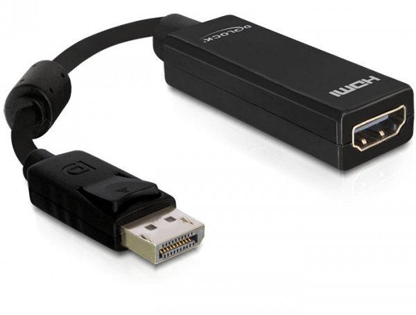 DeLock  DeLOCK 61849 Videokabel-Adapter 0,125 m DisplayPort HDMI Typ A (Standard) Schwarz 