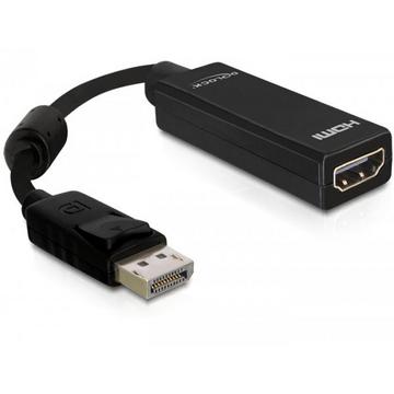 DeLOCK 61849 câble vidéo et adaptateur 0,125 m DisplayPort HDMI Type A (Standard) Noir