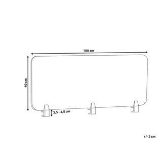 Beliani  Schreibtischtrennwand aus Polyester WALLY 