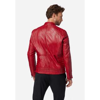 RICANO  Blouson en cuir pour homme Cooper - style motard avec col montant 