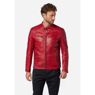 RICANO  Blouson en cuir pour homme Cooper - style motard avec col montant 