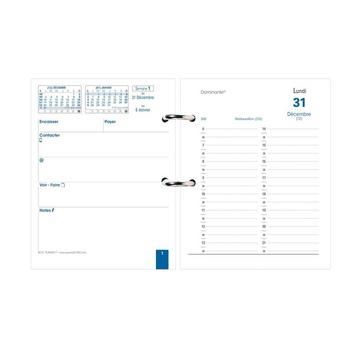 Quo Vadis - Einlagen Terminkalender - 2025 - Bloc Planing - Tageskalender - Französisch - Jan/Dez - 11,5x14,5 cm - Clairefontaine-Pa pier Weiß - Hergestellt in Frankreich