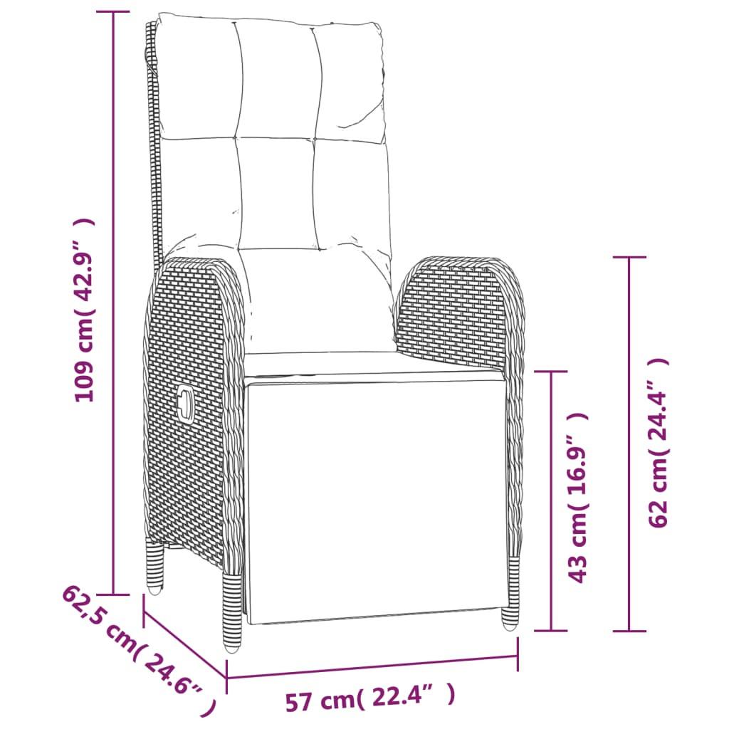 VidaXL Outdoor relaxsessel poly-rattan  