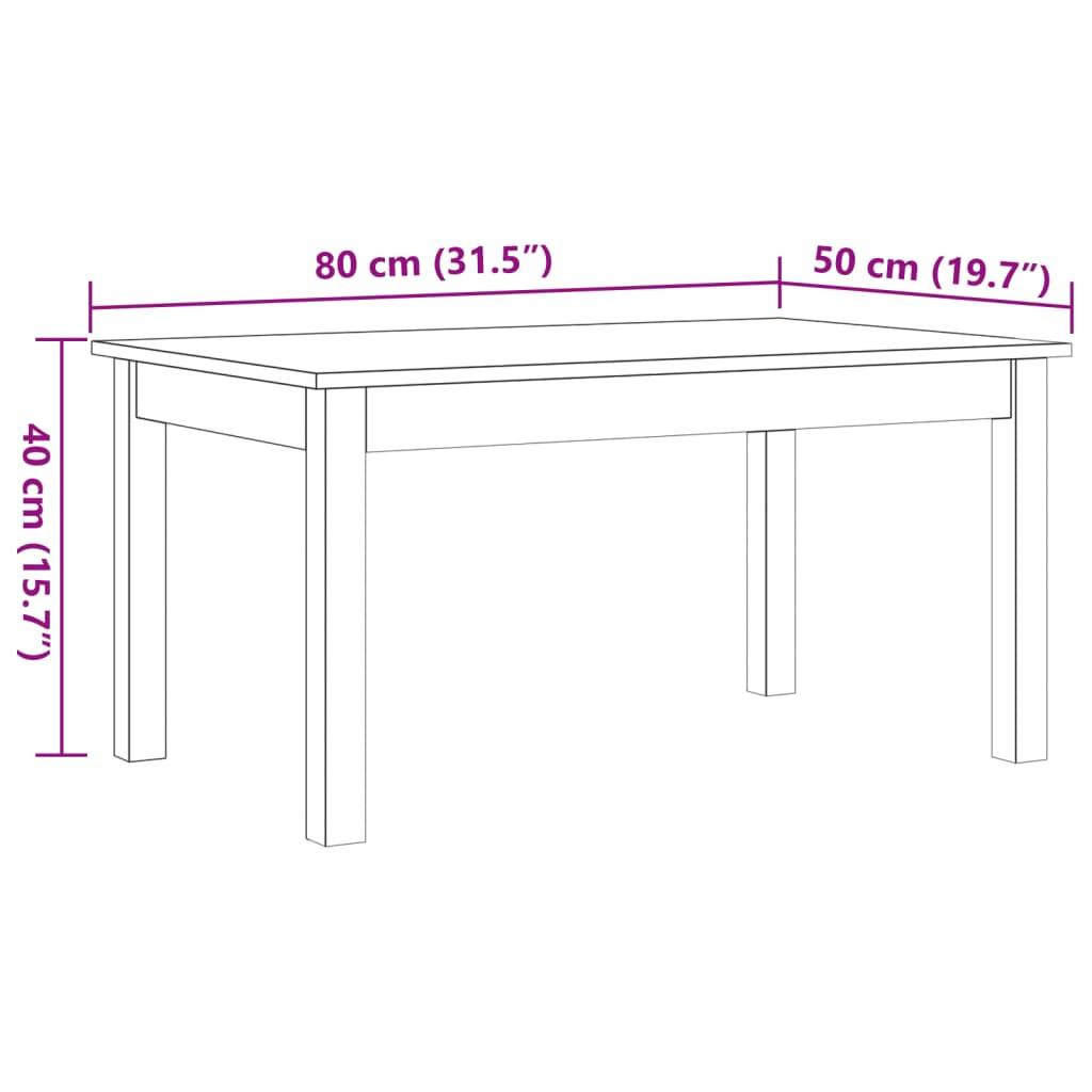 VidaXL Table basse bois de pin  