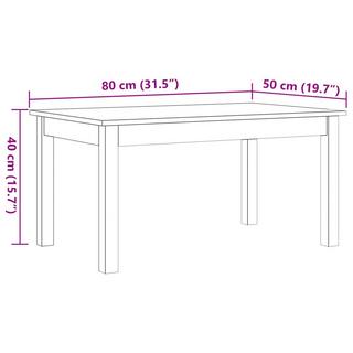 VidaXL Table basse bois de pin  