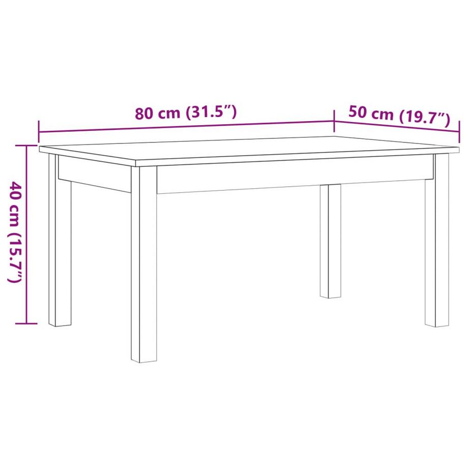 VidaXL Couchtisch kiefernholz  