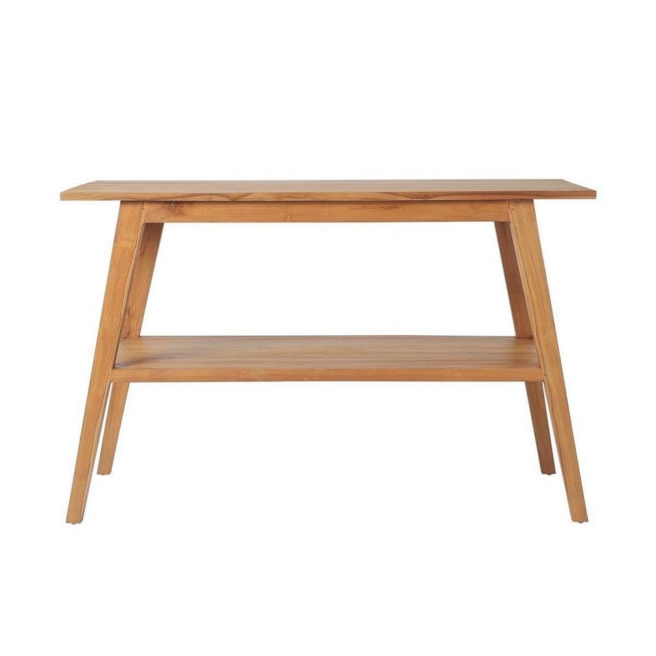 Vente-unique Badmöbel mit Doppelwaschbecken - Teakholz - 120 cm - BOBOTSARI  