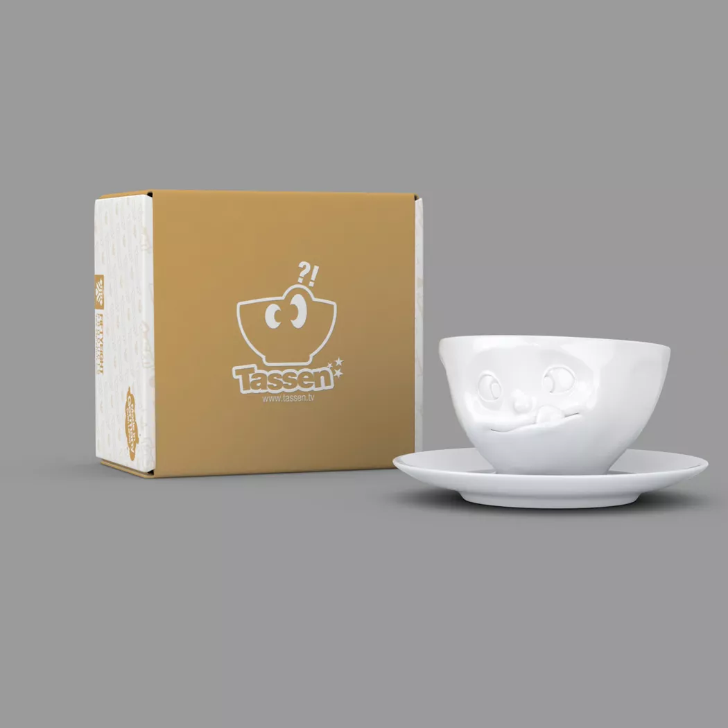 Tasse et sous tasse en porcelaine Humeur Tassen 200 ml
