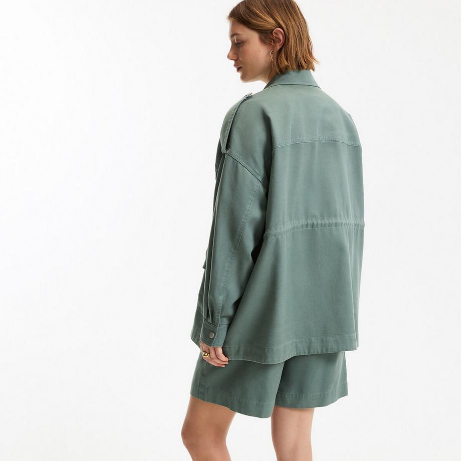 La Redoute Collections Giacca Sahariana Ampia Lyocell Cotone  