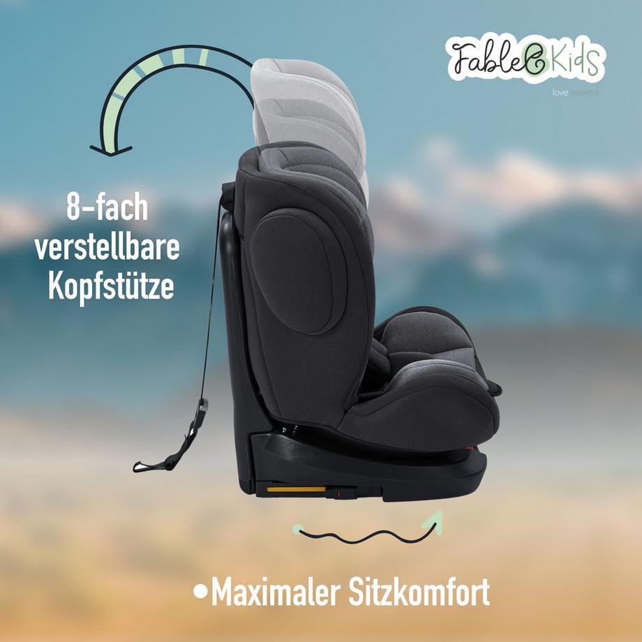 FableKids  Autokindersitz Autositz Kinderautositz 360° drehbar Isofix 