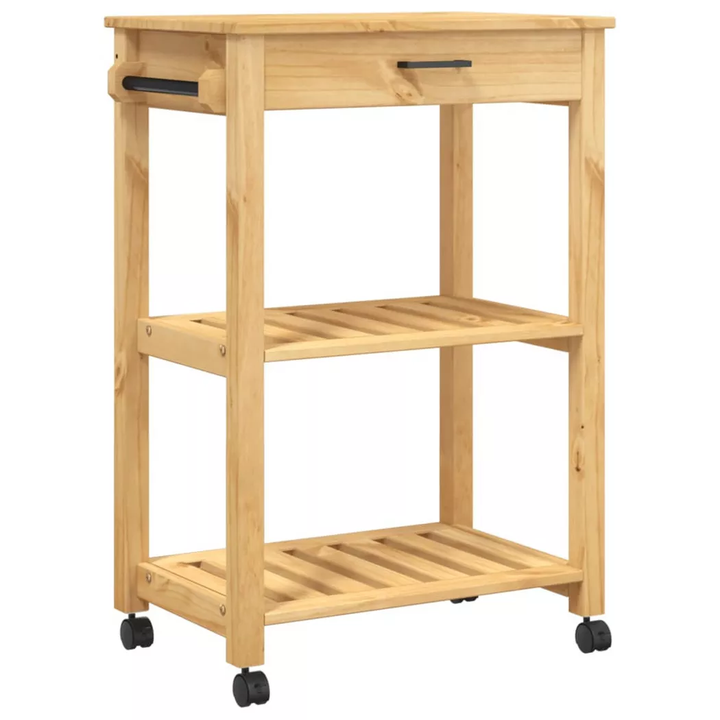 Chariot de cuisine MONZA 60x40x90 cm bois massif de pin