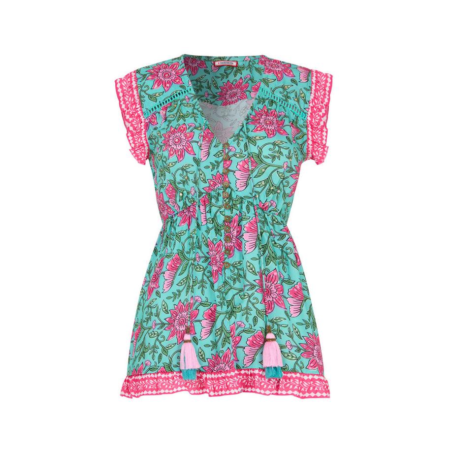 Joe Browns Top Floreale con Dettaglio a Frange e Stampa a Bordo  