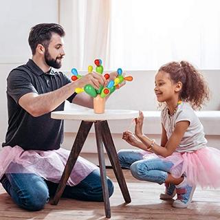 Activity-board  Balance Kaktus Holz für Kinder, Holzblöcke Spielzeug Kaktus Konstruktionsspielzeug Mosaik 