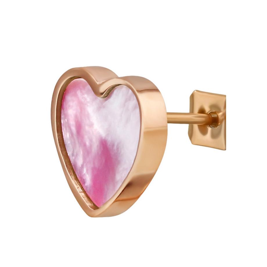 Maxte  HerzOhrstecker aus Edelstahl mit Imitiertem Stein 