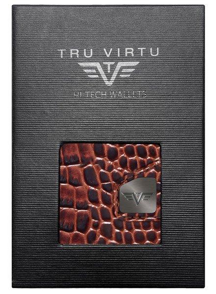 Tru Virtu CLICK & slide Croco Double Portefeuille  