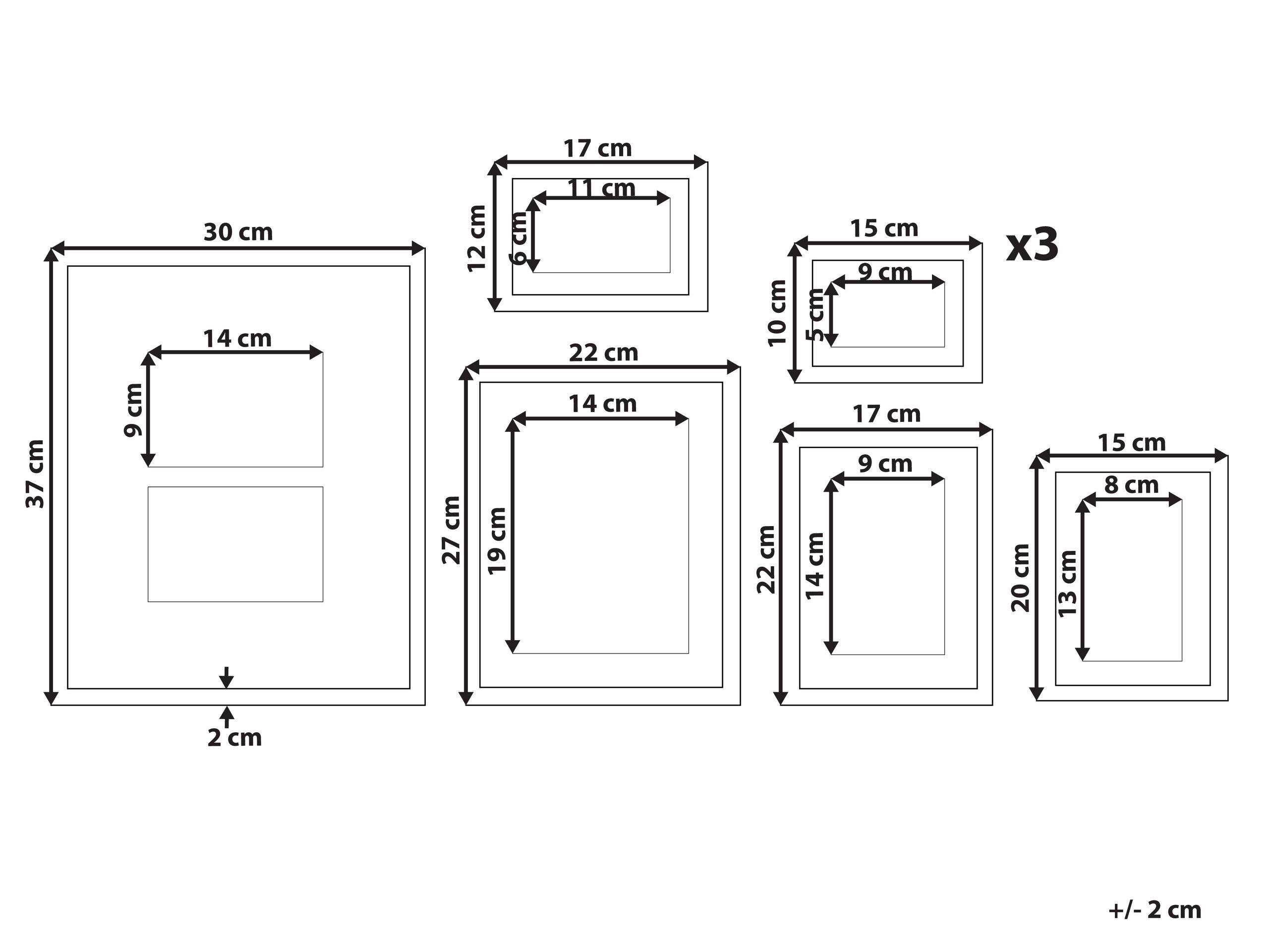 Beliani Fotorahmen aus MDF-Platte Klassisch GARANGO  
