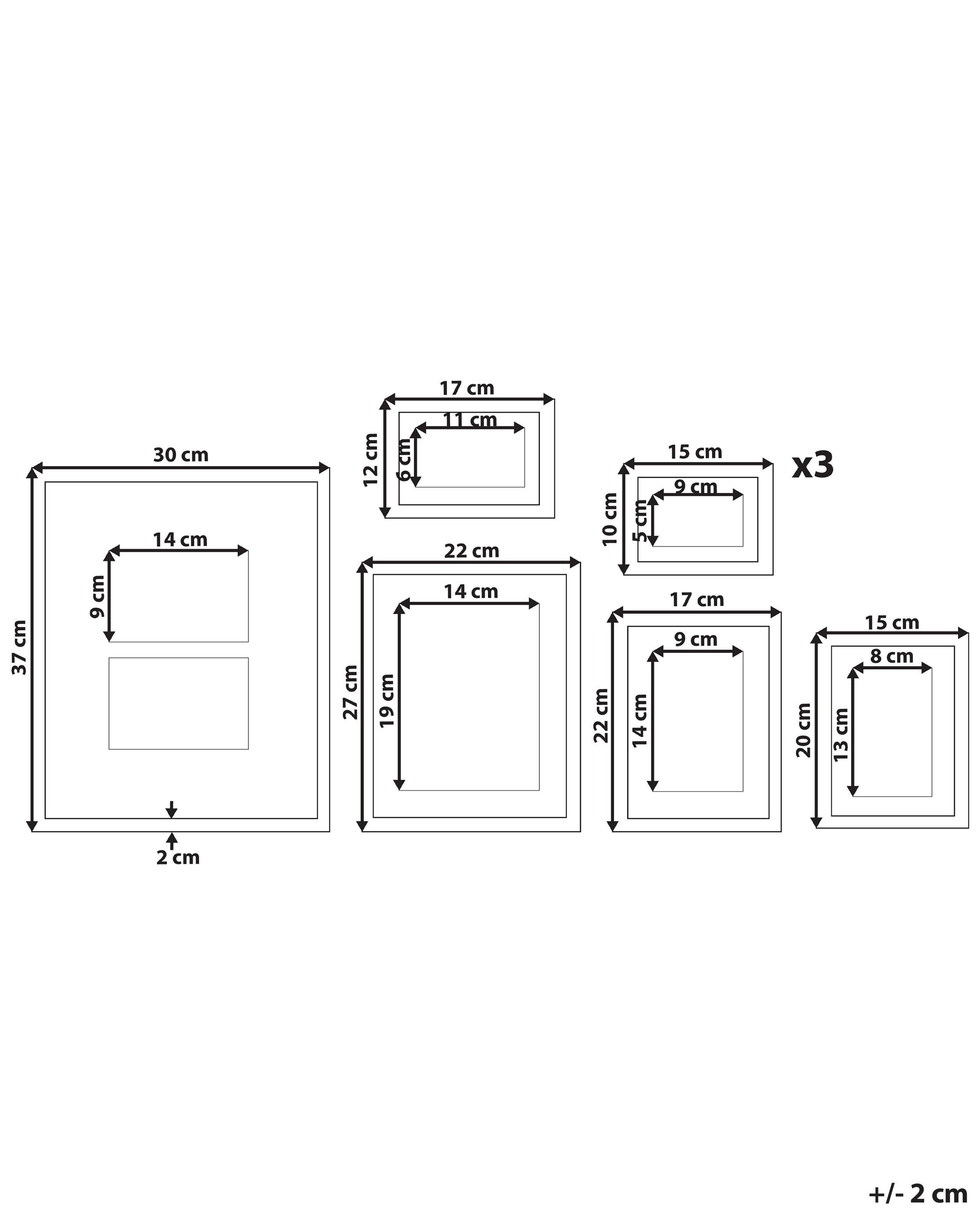 Beliani Fotorahmen aus MDF-Platte Klassisch GARANGO  
