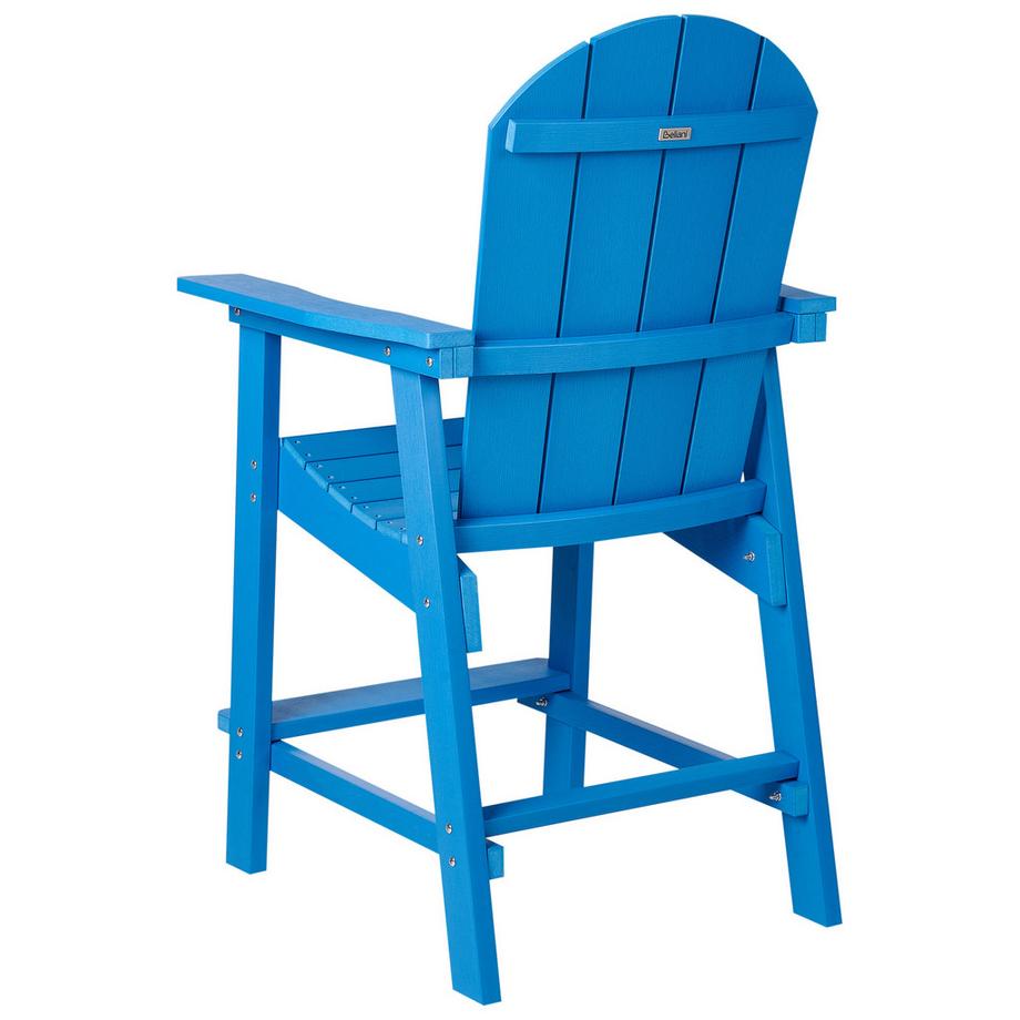 Beliani Chaise de bar de jardin en Bois synthétique  ADIRONDACK  