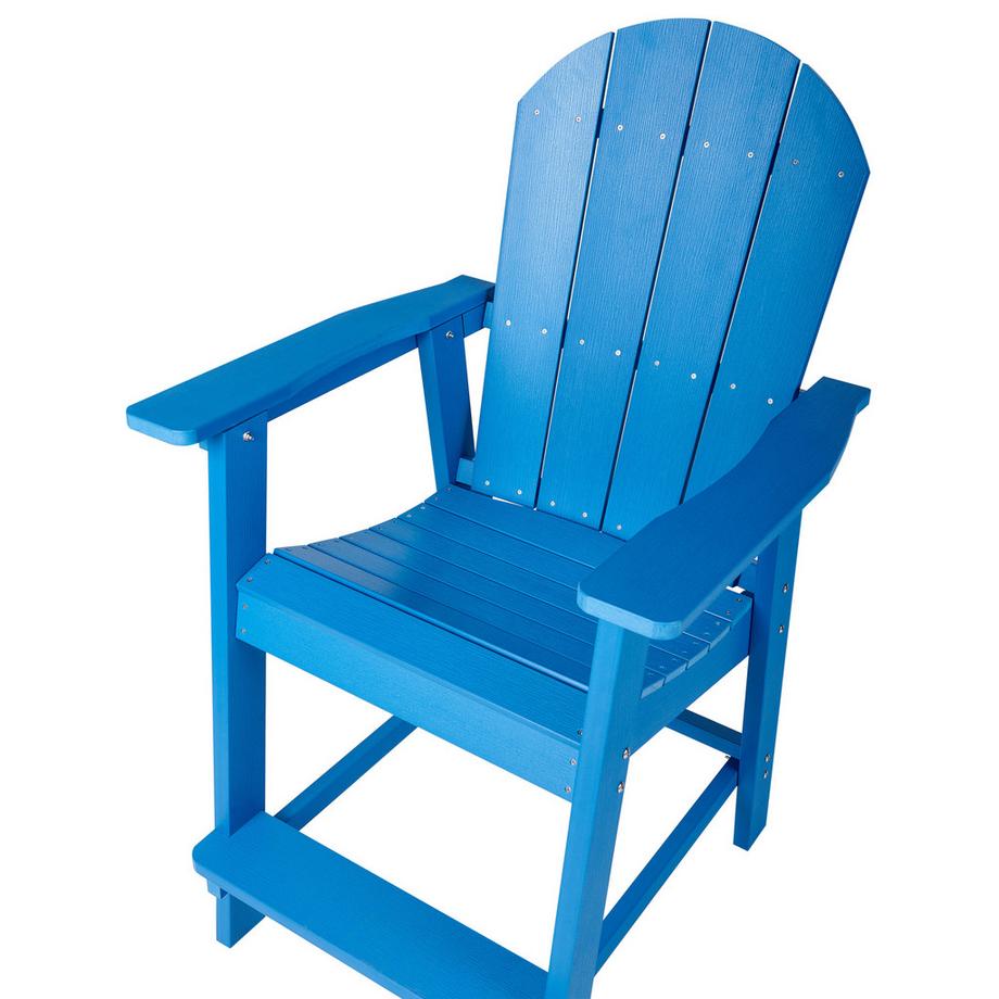 Beliani Chaise de bar de jardin en Bois synthétique  ADIRONDACK  