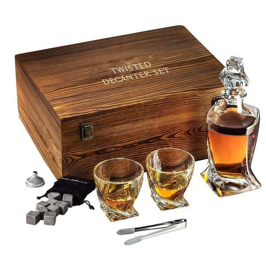 Mikamax Karaffen-Set mit zwei Gläsern - Twisted  