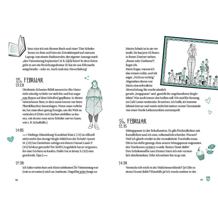 Die drei !!! Kims Tagebuch (DE) Flammang, Sina; Wenzel, Hanna (Illustrationen) Copertina rigida 