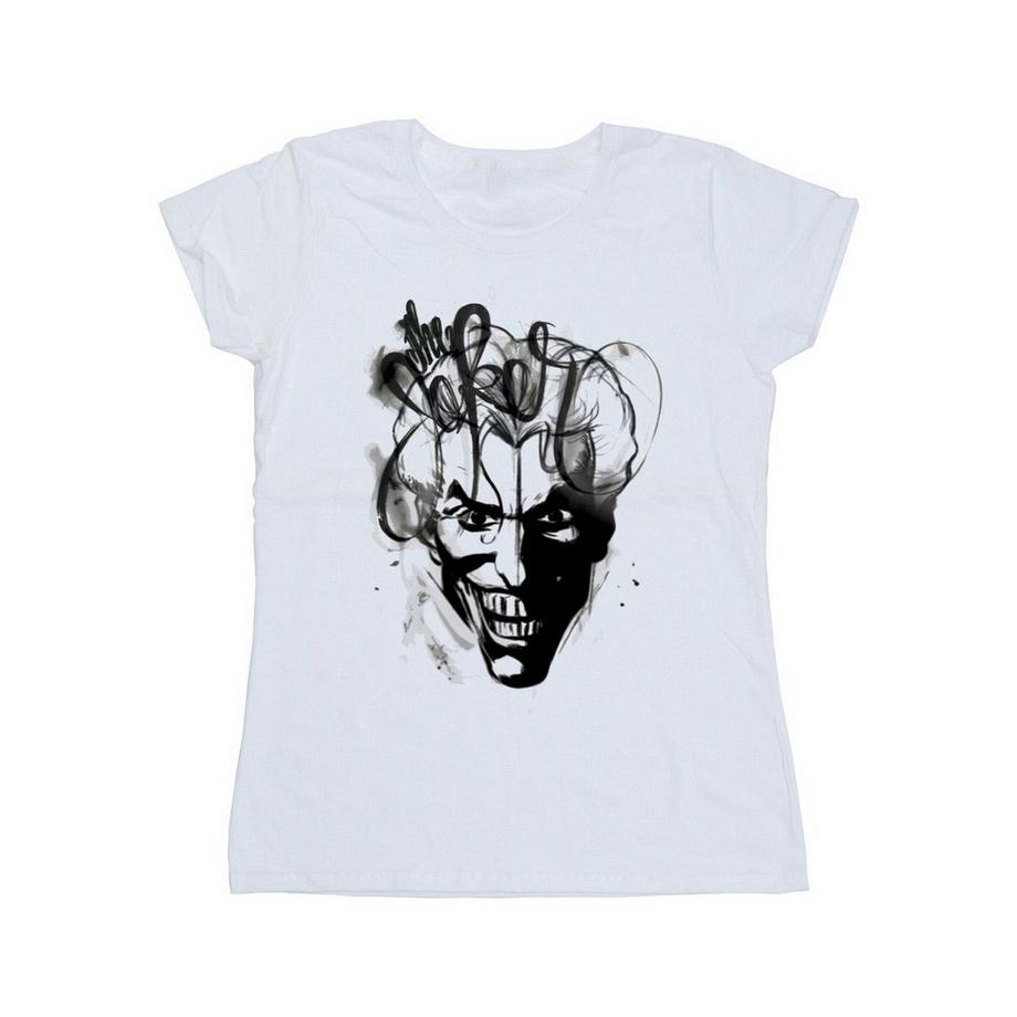 BATMAN T-Shirt Joker Face Print Vestibilità Slim  