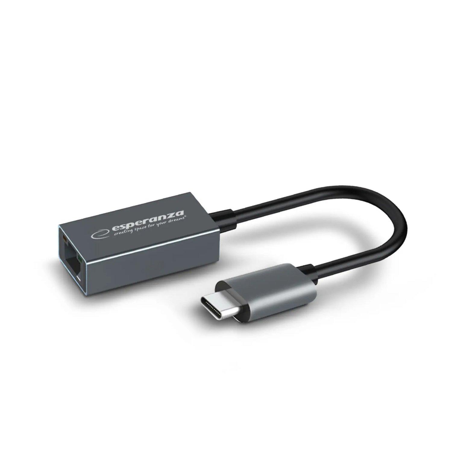 ESPERANZA  Netzwerkadapter - RJ45 auf USB Typ C 