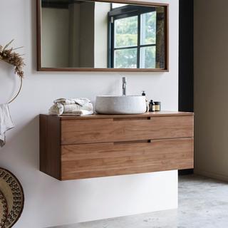 Tikamoon Mobile da bagno in teak massello riciclato 115 cm Baker  