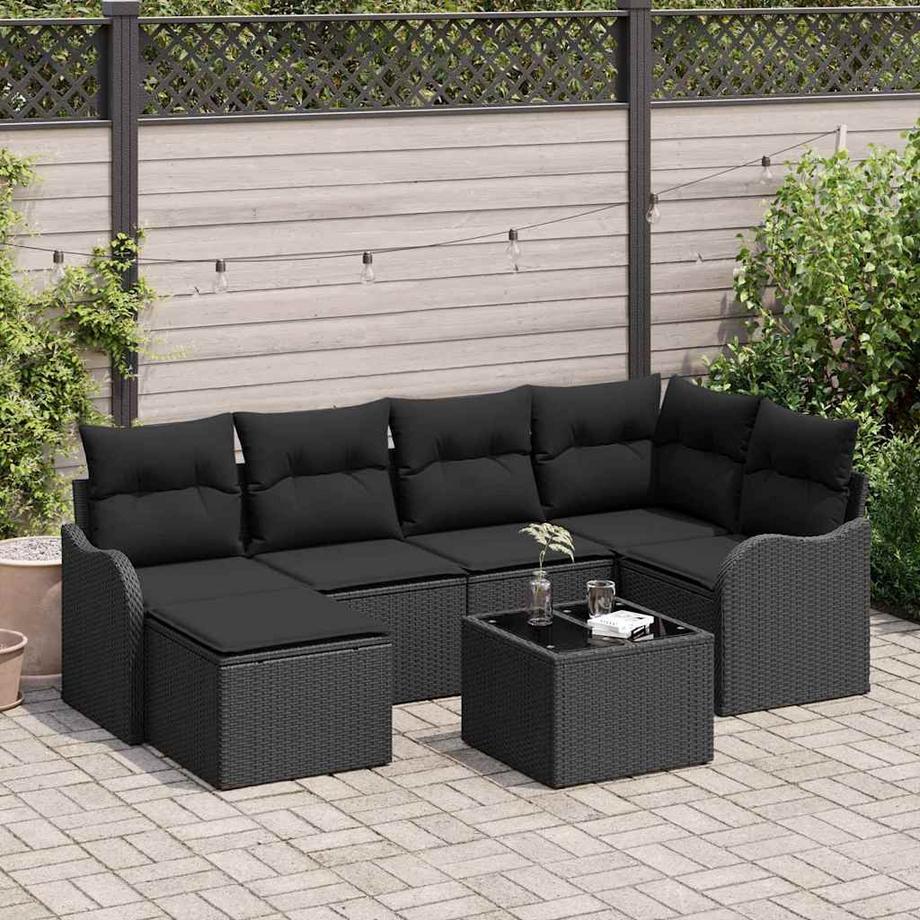 VidaXL Canapé de jardin poly rattan  