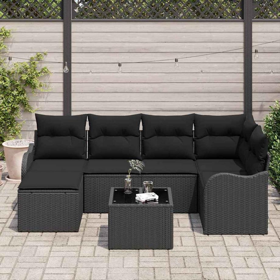 VidaXL Canapé de jardin poly rattan  