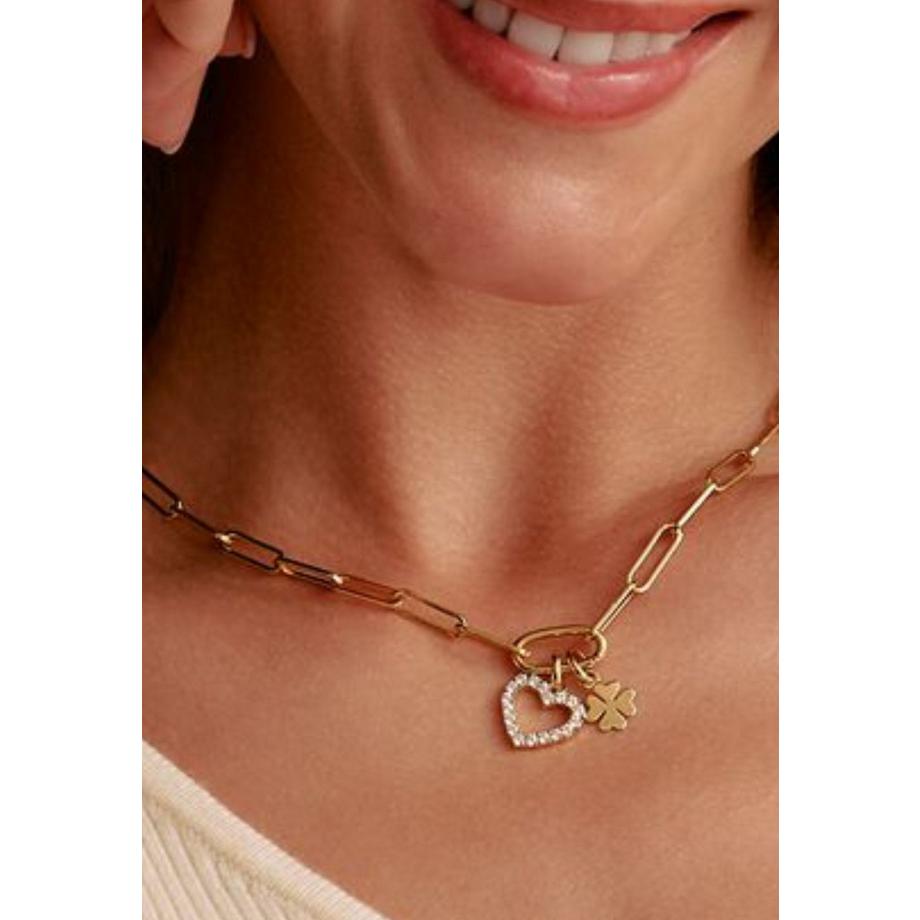 Thomas Sabo  Pendentif Charm Trèfle À Quatre Feuilles Connect Doré À L’or Fin 