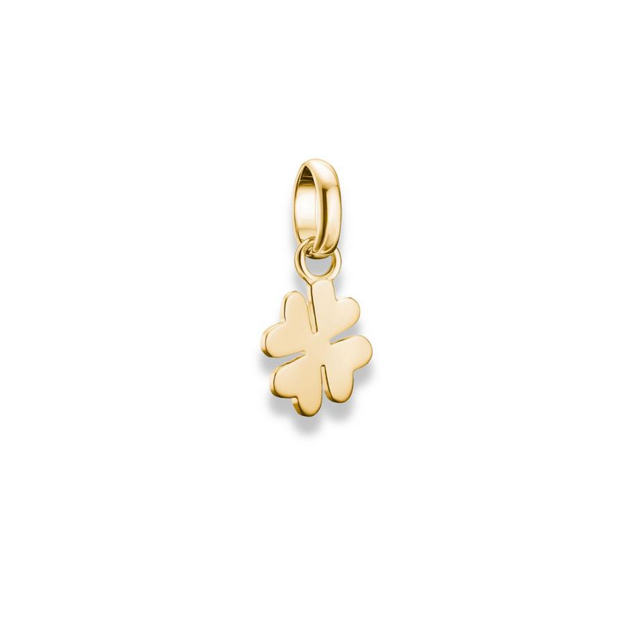 Pendentif Charm Trèfle À Quatre Feuilles Connect Doré À L’or Fin
