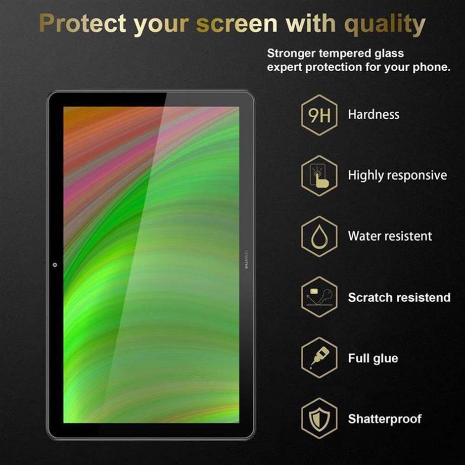 Cadorabo  Display Schutzglas für Huawei MediaPad T5 10 (10.1 Zoll) Schutzfolie 3er Pack 