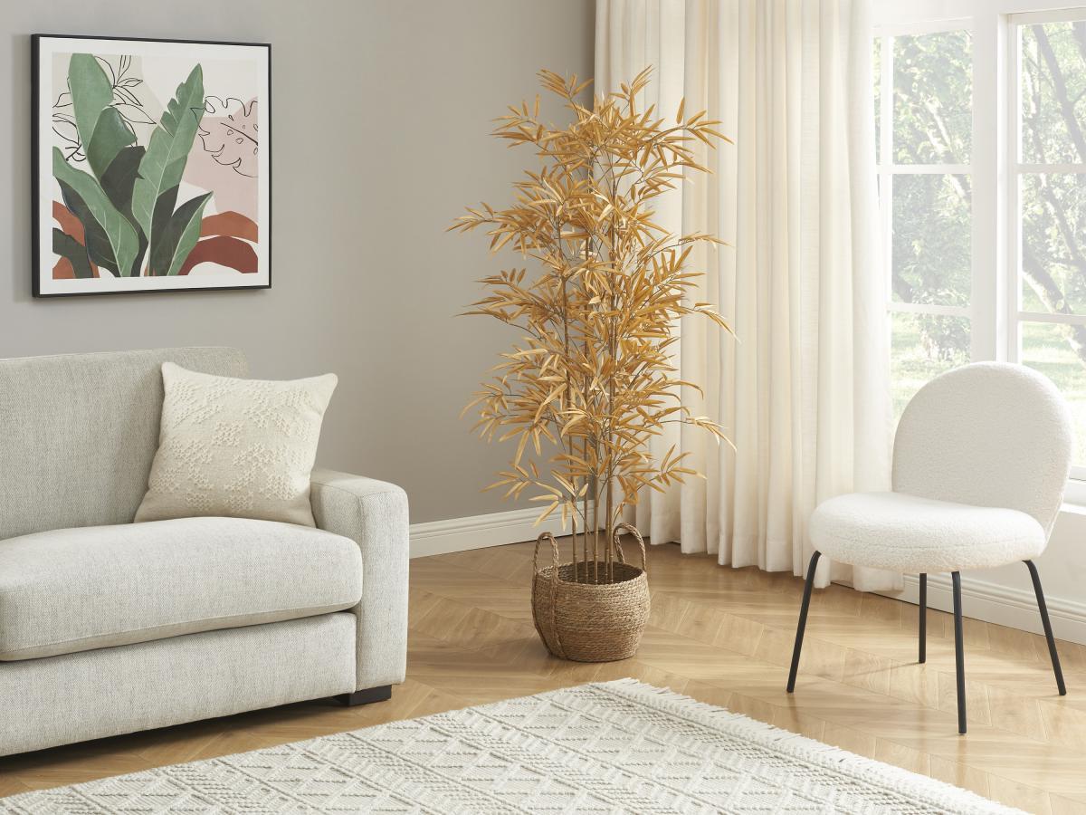 Vente-unique Kunstpflanze Bambus - 165 cm - Goldfarben - BAMBOUSERAIE  