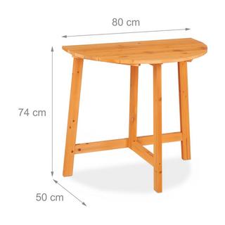 B2X Tavolo pieghevole semicircolare in legno  
