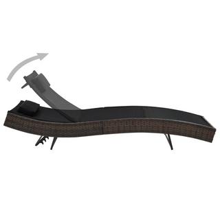 VidaXL Chaise longue rotin synthétique  