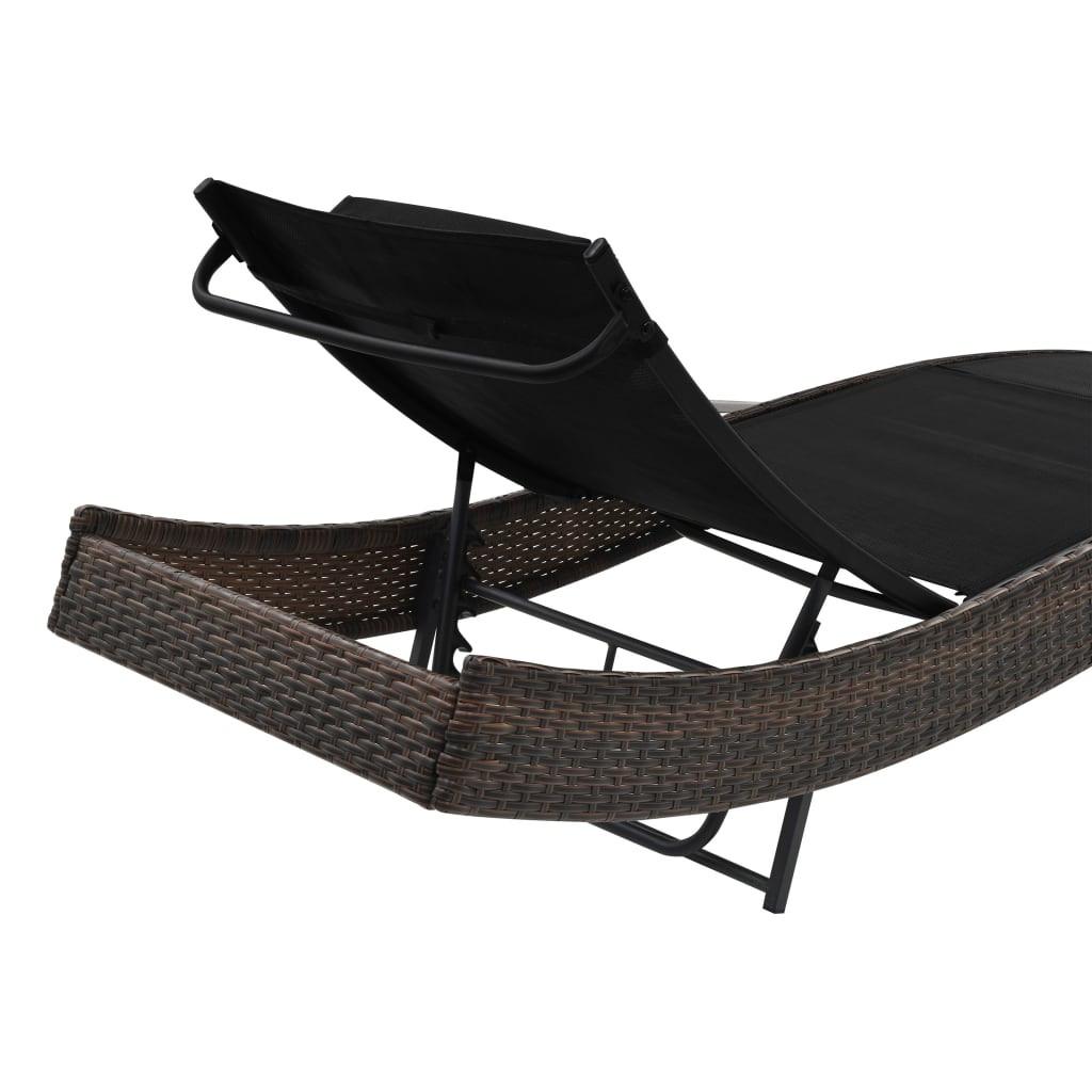 VidaXL Chaise longue rotin synthétique  