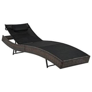 VidaXL Chaise longue rotin synthétique  