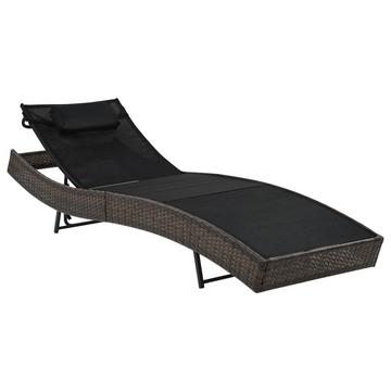 Chaise longue rotin synthétique