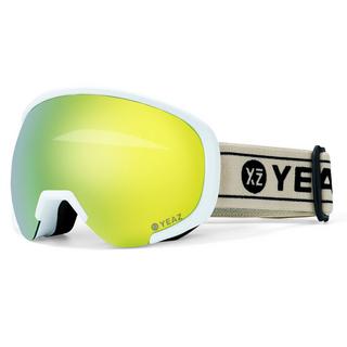 YEAZ  BLACK RUN Masque de ski/snowboard or/blanc mat 