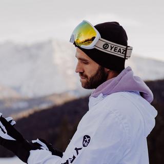 YEAZ  BLACK RUN Occhiali da sci e snowboard oro/bianco opaco 