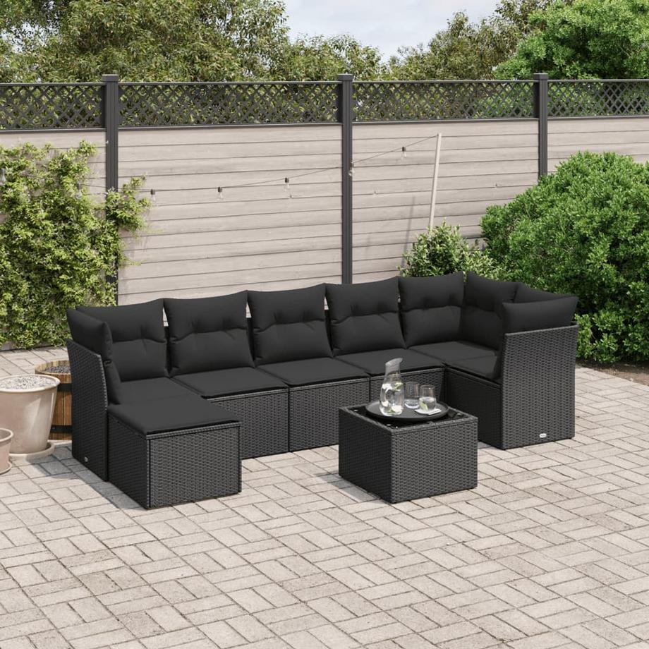 VidaXL Ensemble de canapés de jardin rotin synthétique  